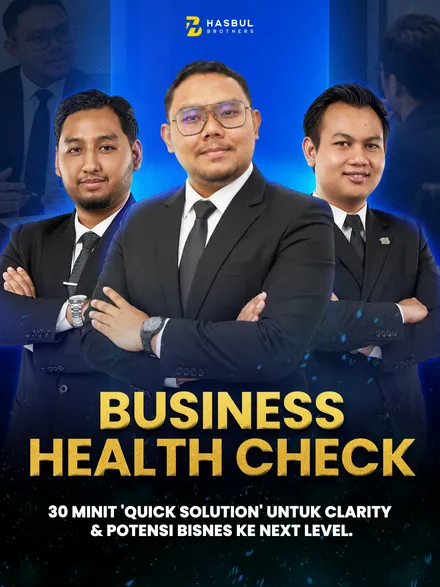 Poster Business Health Check — team consultant Hasbul Brothers